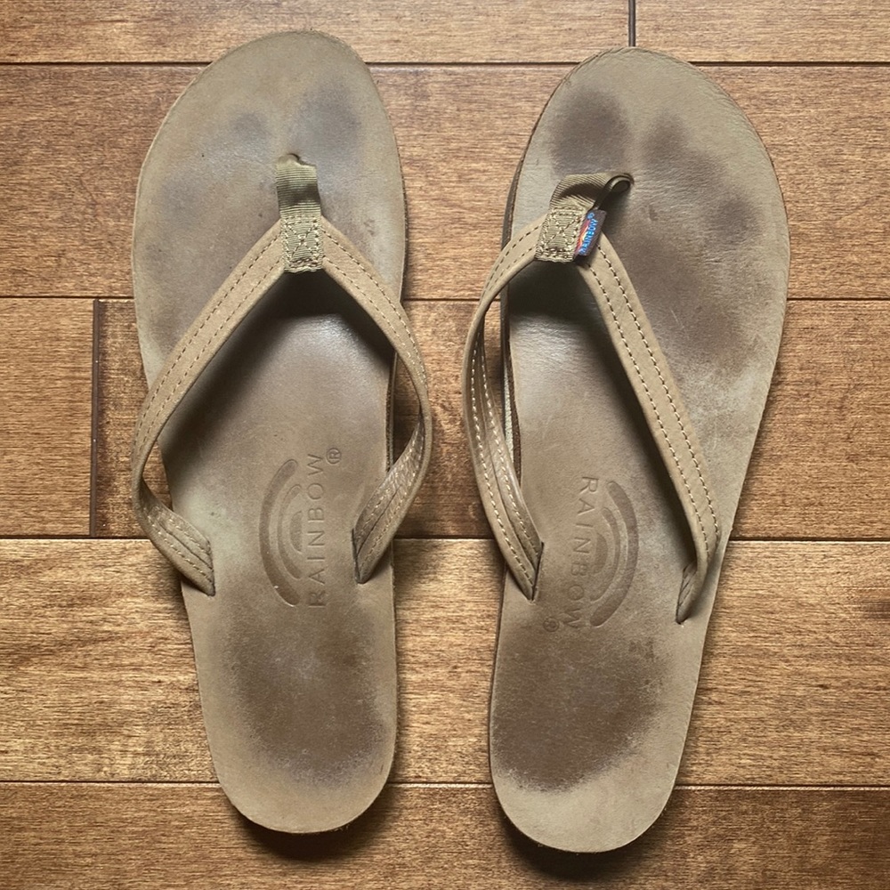 Rainbow Leather Sandals Sz L (7.5-8.5)